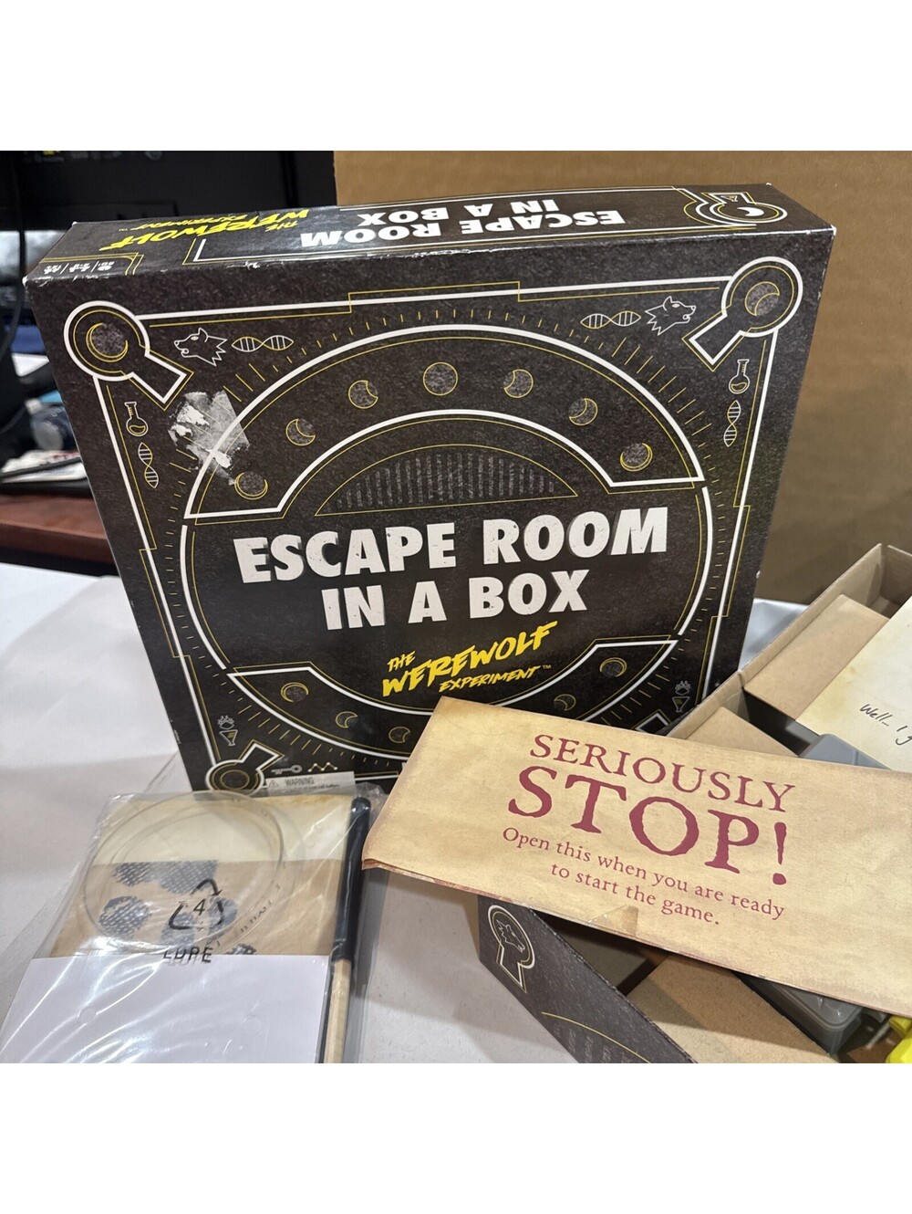 Mattel Escape Room In A Box - The Werewolf Experiment - Board Game 2-8 Players